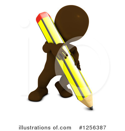 Royalty-Free (RF) 3d Brown Man Clipart Illustration by KJ Pargeter - Stock Sample #1256387