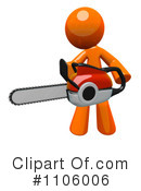 3d Orange Man Clipart #1106006 by Leo Blanchette