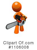 3d Orange Man Clipart #1106008 by Leo Blanchette