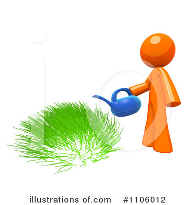 Watering Clipart #1106012 by Leo Blanchette
