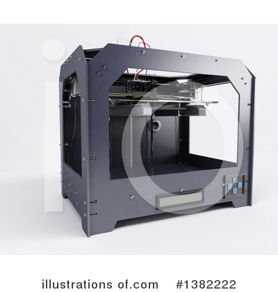 3d Printer Clipart #1382222 by KJ Pargeter