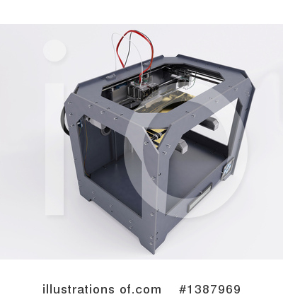 3d Printer Clipart #1387969 by KJ Pargeter