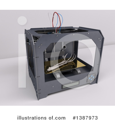 3d Printer Clipart #1387973 by KJ Pargeter
