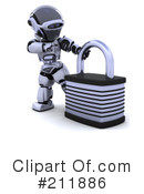 3d Robot Clipart #211886 by KJ Pargeter