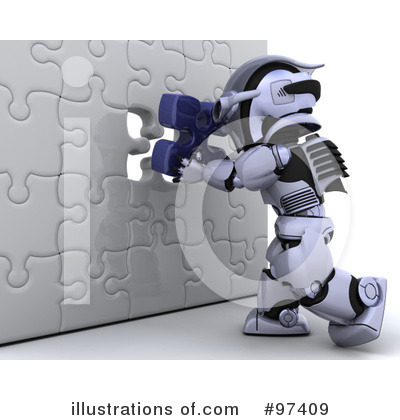 Royalty-Free (RF) 3d Robot Clipart Illustration by KJ Pargeter - Stock Sample #97409