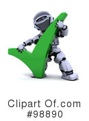 3d Robot Clipart #98890 by KJ Pargeter
