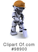 3d Robot Clipart #98900 by KJ Pargeter