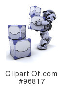 3d Robots Clipart #96817 by KJ Pargeter