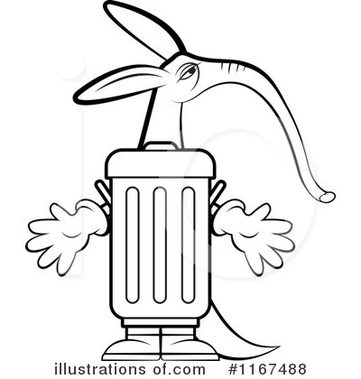 Trash Can Clipart #1167488 by Lal Perera