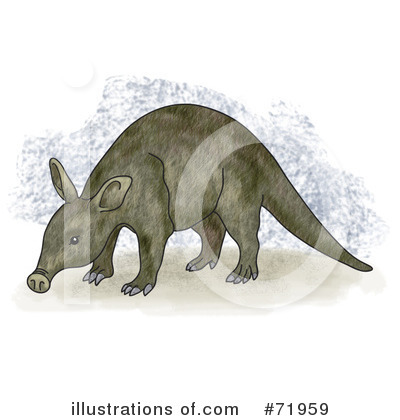 Royalty-Free (RF) Aardvark Clipart Illustration by inkgraphics - Stock Sample #71959
