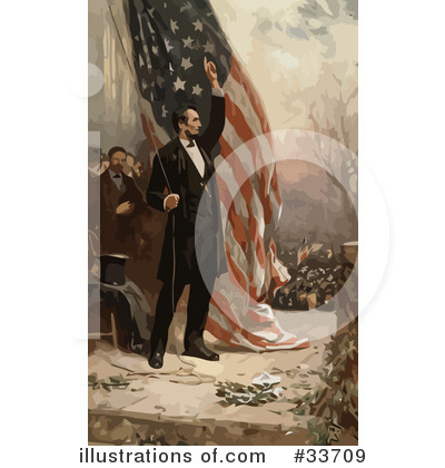 Royalty-Free (RF) Abraham Lincoln Clipart Illustration by JVPD - Stock Sample #33709