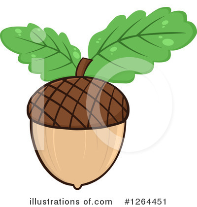 Royalty-Free (RF) Acorn Clipart Illustration by Hit Toon - Stock Sample #1264451