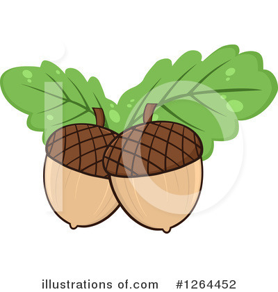 Royalty-Free (RF) Acorn Clipart Illustration by Hit Toon - Stock Sample #1264452