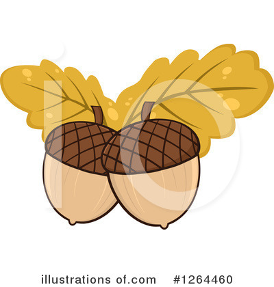 Royalty-Free (RF) Acorn Clipart Illustration by Hit Toon - Stock Sample #1264460