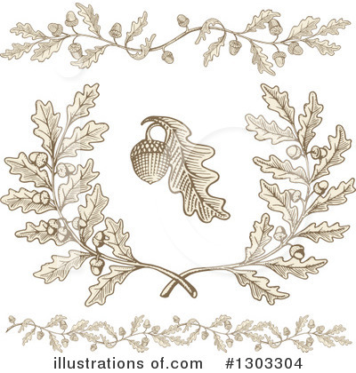 Oak Leaf Clipart #1303304 by Any Vector