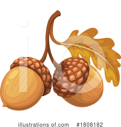 Royalty-Free (RF) Acorn Clipart Illustration by Vector Tradition SM - Stock Sample #1808182
