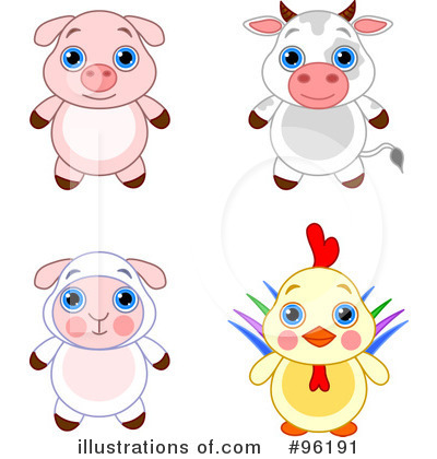 Royalty-Free (RF) Adorable Animals Clipart Illustration by Pushkin - Stock Sample #96191