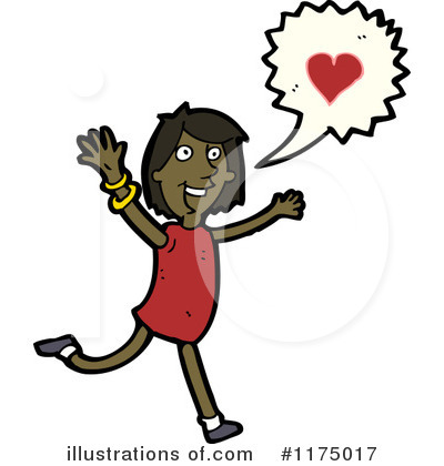 Royalty-Free (RF) African American Girl Clipart Illustration by lineartestpilot - Stock Sample #1175017