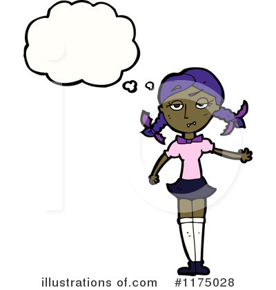 Royalty-Free (RF) African American Girl Clipart Illustration by lineartestpilot - Stock Sample #1175028
