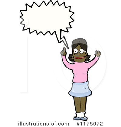Royalty-Free (RF) African American Girl Clipart Illustration by lineartestpilot - Stock Sample #1175072