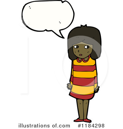 Royalty-Free (RF) African American Girl Clipart Illustration by lineartestpilot - Stock Sample #1184298