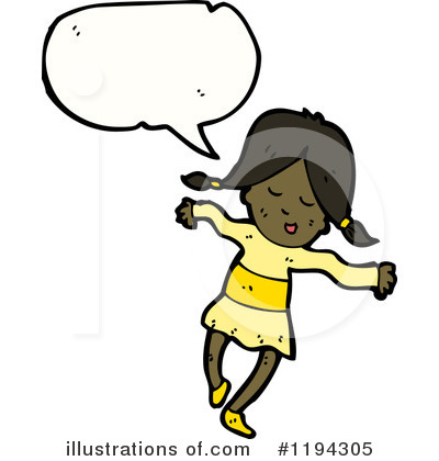 Royalty-Free (RF) African American Girl Clipart Illustration by lineartestpilot - Stock Sample #1194305