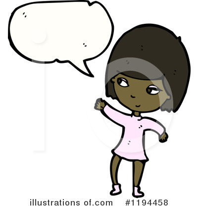 Royalty-Free (RF) African American Girl Clipart Illustration by lineartestpilot - Stock Sample #1194458