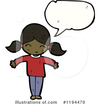 Royalty-Free (RF) African American Girl Clipart Illustration by lineartestpilot - Stock Sample #1194470