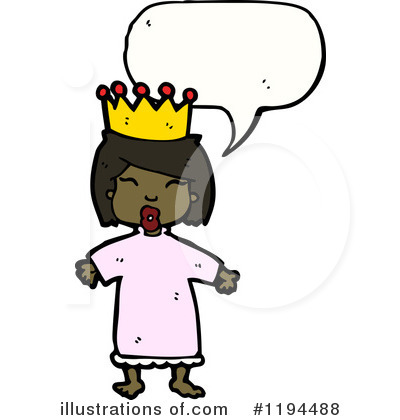 Royalty-Free (RF) African American Girl Clipart Illustration by lineartestpilot - Stock Sample #1194488