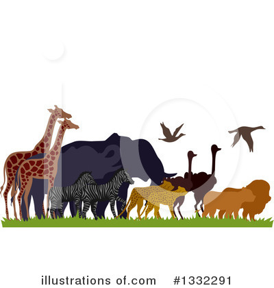 Royalty-Free (RF) African Animals Clipart Illustration by BNP Design Studio - Stock Sample #1332291