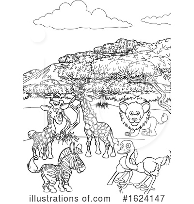 Royalty-Free (RF) African Animals Clipart Illustration by AtStockIllustration - Stock Sample #1624147