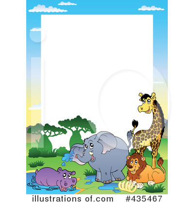 Royalty-Free (RF) African Animals Clipart Illustration by visekart - Stock Sample #435467