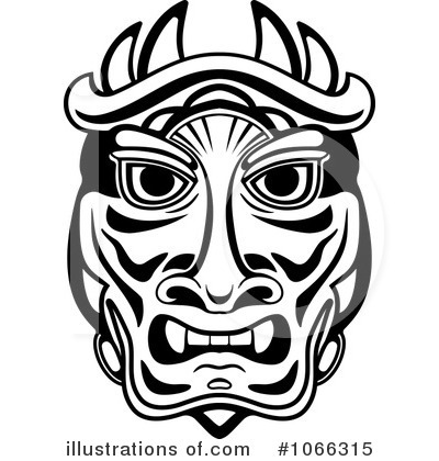 Royalty-Free (RF) African Mask Clipart Illustration by Vector Tradition SM - Stock Sample #1066315