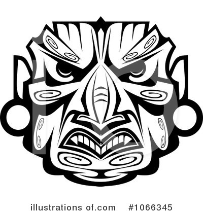 Royalty-Free (RF) African Mask Clipart Illustration by Vector Tradition SM - Stock Sample #1066345