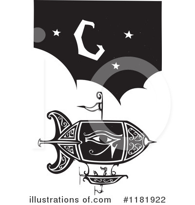 Royalty-Free (RF) Air Ship Clipart Illustration by xunantunich - Stock Sample #1181922