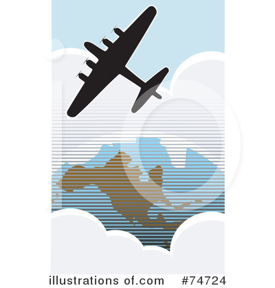Royalty-Free (RF) Aircraft Clipart Illustration by xunantunich - Stock Sample #74724