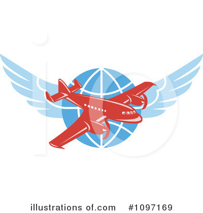 Airlines Clipart #1097169 by patrimonio