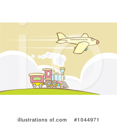 Royalty-Free (RF) Airplane Clipart Illustration by xunantunich - Stock Sample #1044971