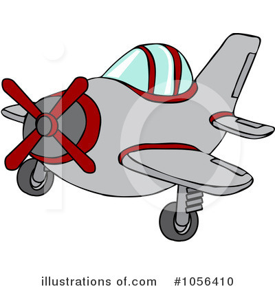 Royalty-Free (RF) Airplane Clipart Illustration by djart - Stock Sample #1056410