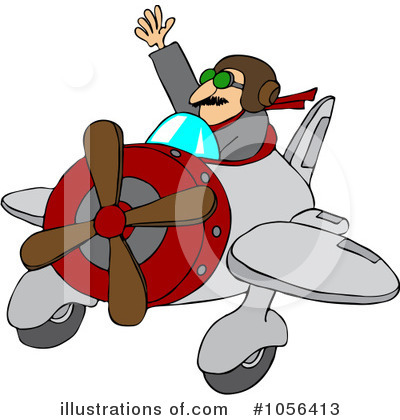 Royalty-Free (RF) Airplane Clipart Illustration by djart - Stock Sample #1056413