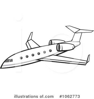 Royalty-Free (RF) Airplane Clipart Illustration by Any Vector - Stock Sample #1062773