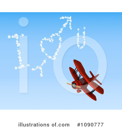Royalty-Free (RF) Airplane Clipart Illustration by KJ Pargeter - Stock Sample #1090777