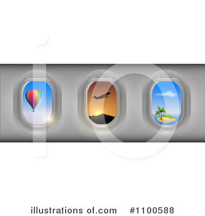 Royalty-Free (RF) Airplane Clipart Illustration by Eugene - Stock Sample #1100588
