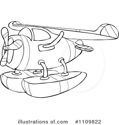 Royalty-Free (RF) Airplane Clipart Illustration by djart - Stock Sample #1109822