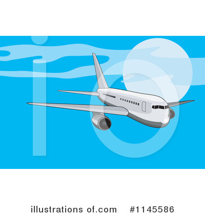 Royalty-Free (RF) Airplane Clipart Illustration by patrimonio - Stock Sample #1145586