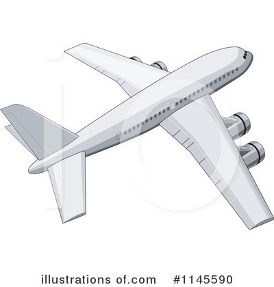 Royalty-Free (RF) Airplane Clipart Illustration by patrimonio - Stock Sample #1145590