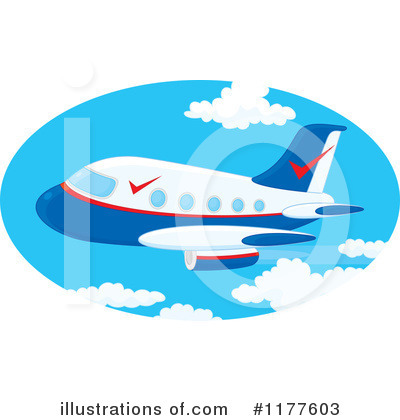 Royalty-Free (RF) Airplane Clipart Illustration by Alex Bannykh - Stock Sample #1177603