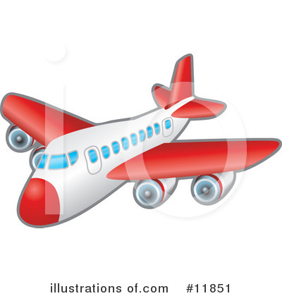 Plane Clipart #11851 by AtStockIllustration