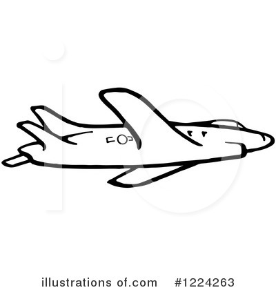 Royalty-Free (RF) Airplane Clipart Illustration by Picsburg - Stock Sample #1224263