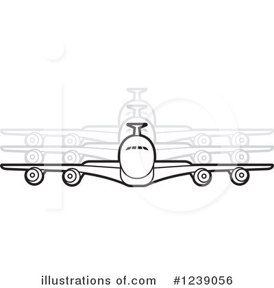 Royalty-Free (RF) Airplane Clipart Illustration by Lal Perera - Stock Sample #1239056